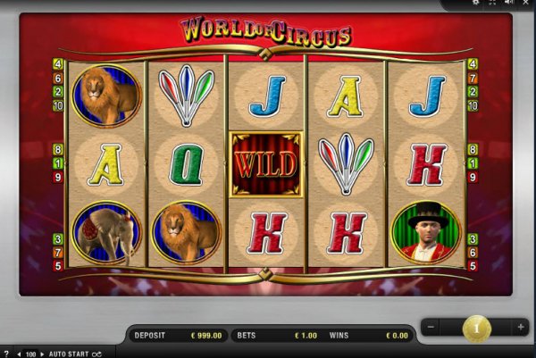 World of Circus Slot Game Reels