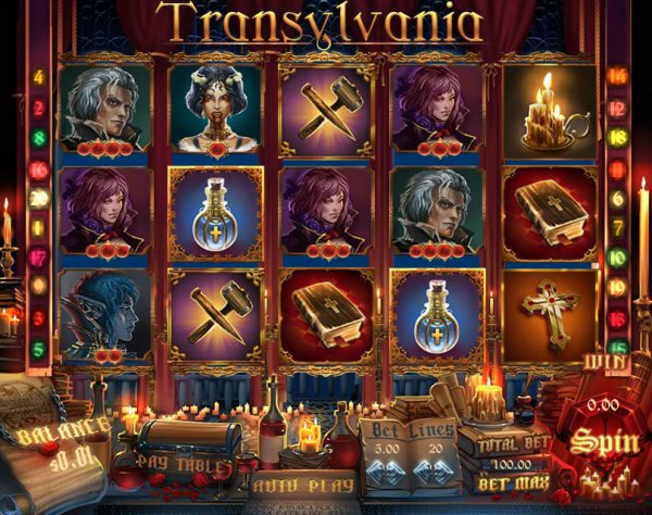 Transylvania   Slot Game Reels
