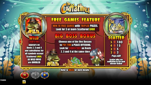 The Codfather Slot Free Games Feature