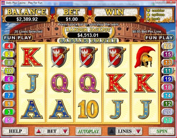 Screenshot of Caesar's Empire Slots by RealTime Gaming