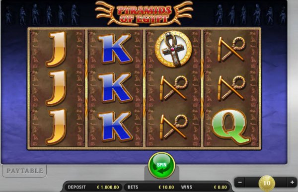 Pyramids of Egypt Slot Game Reels