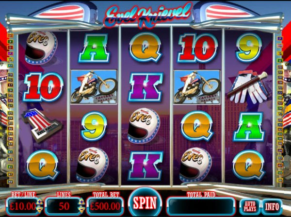 Evel  Knievel Slot Game Reels