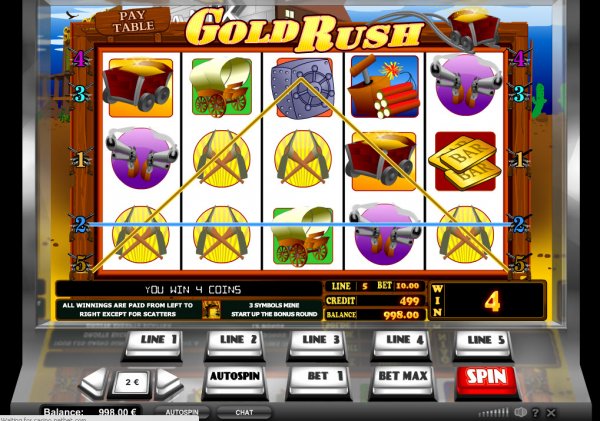 Gold Rush Slot Game Reels