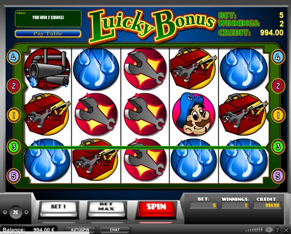 Luicky Bonus Slot Game Reels