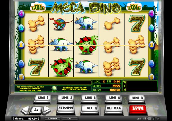 Mega Dino Slot Game Reels