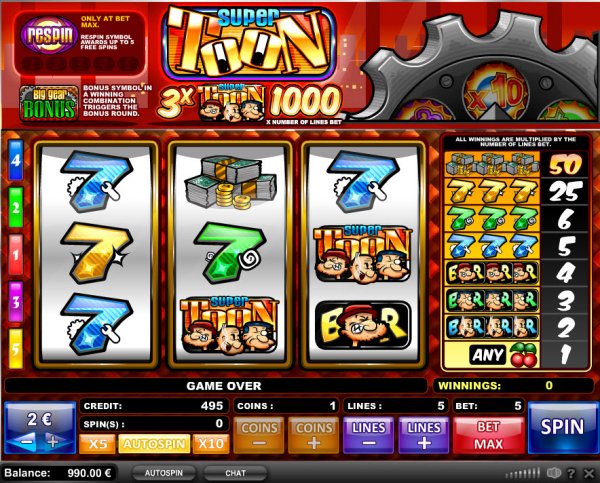 Super Toon Slot Game