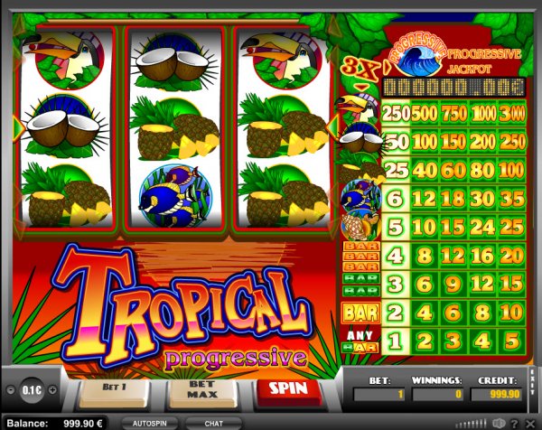 Tropical Progressive Slot Game