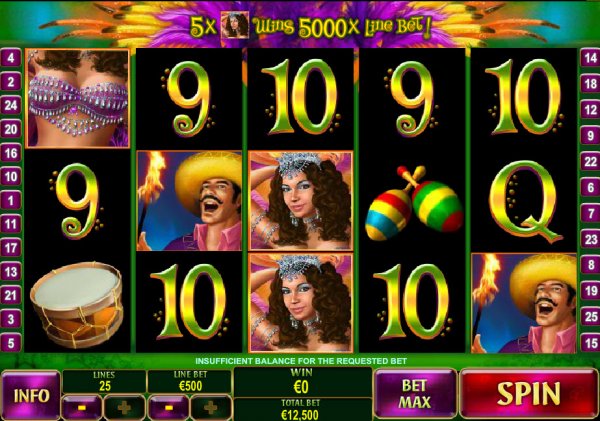 Samba Brazil Slot Game Reels