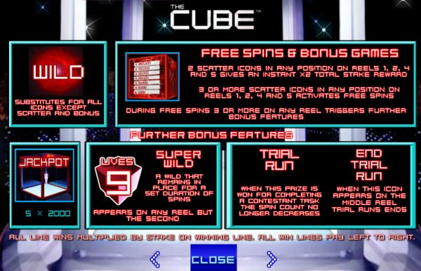 The Cube Slot Game Bonus Features