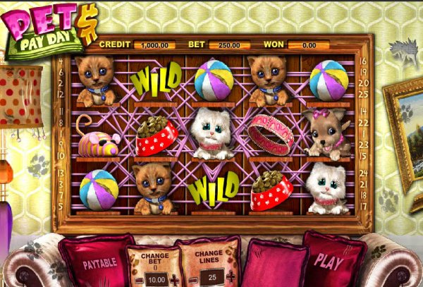 Pets$ Pay Day Slot Game Reels