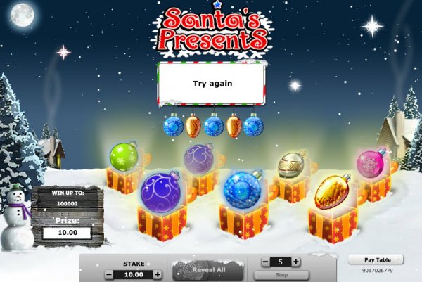 Santa's Presents Scratch Results
