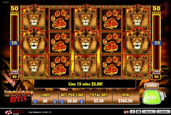 Roaming Reels Slot Game Reels Big Win