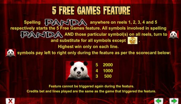 Wild Panda Slot Feature