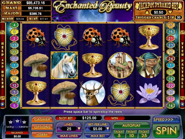 Enchanted Beauty Slot Game Reels