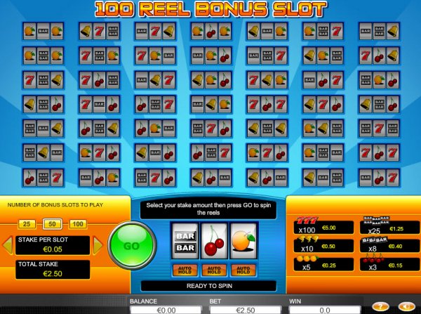 100 Reel Bonus Slot