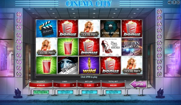 Cinema City Slot Game Reels