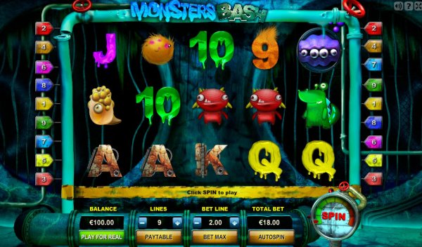 Monster Bash Slot Game Reels