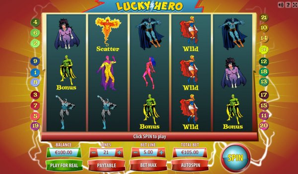 Lucky Hero Slot Game Reels