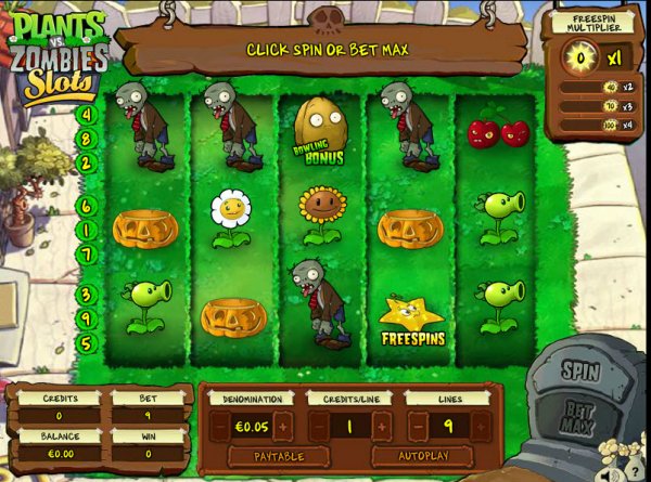 Plants VS Zombies Slot Game Reels