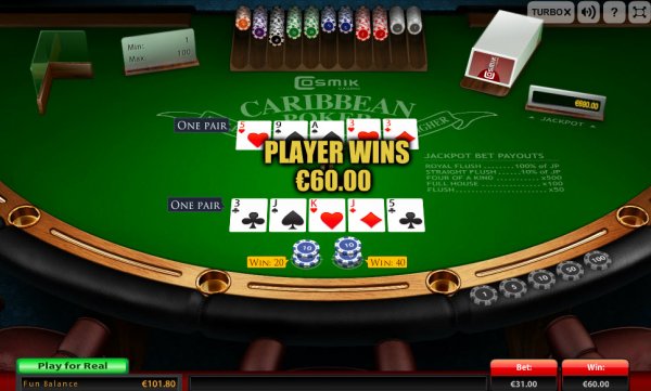 Caribbean Poker Game Play