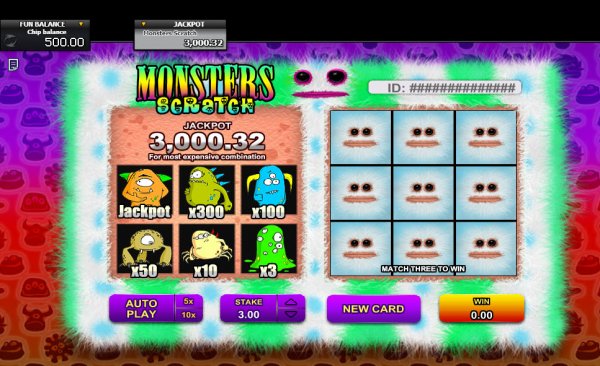 Monsters Scratch Game