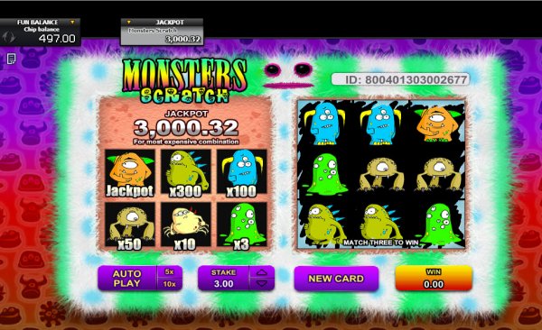 Monsters Scratch Game Revealed