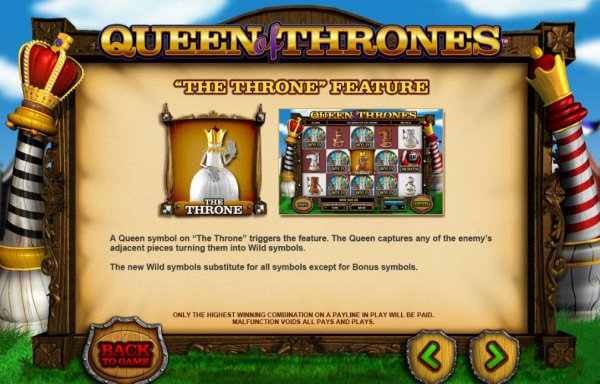 Queen of Thrones Slot Feature