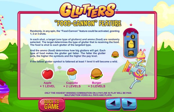 Glutters Slot Food Cannon Feature