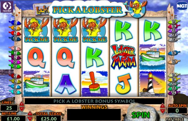 Lucky Larry's Lobstermania Slot Game Reels