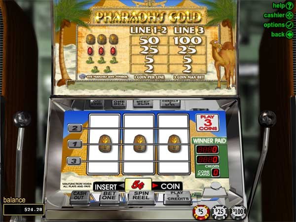 Screenshot of Pharaohs Gold  Slots by RealTime Gaming