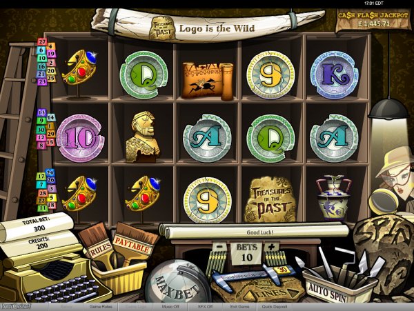 Treasures Of The Past Slot Game Reels