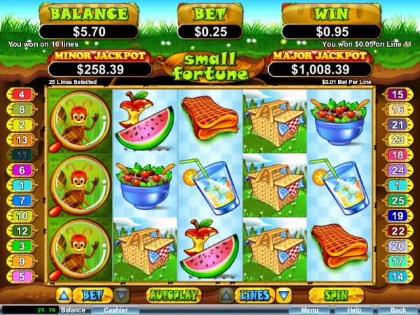 Small Fortune Slot Game Reels