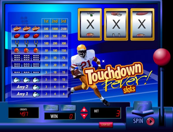 Touchdown Fever Slots Game Screen
