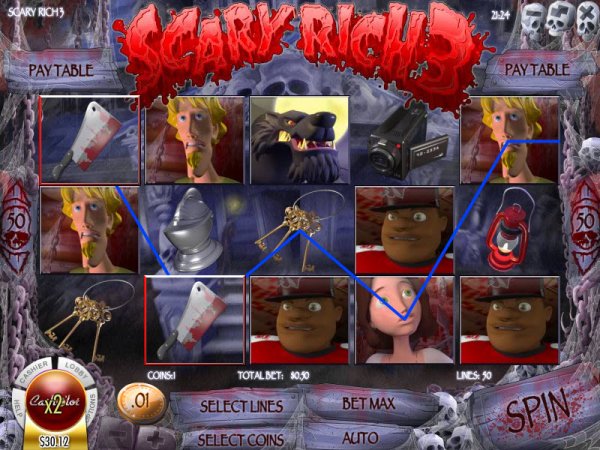 Scary Rich 3 Slot Game Reels