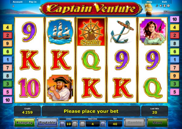 Captain Venture Slot Game Reels