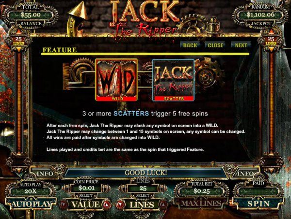 Jack The Ripper Slot Features