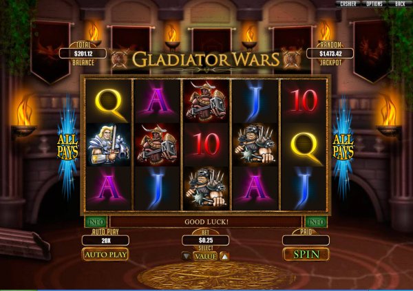 Gladiator Wars Slot Game Reels