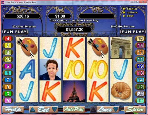 Screenshot of Paris Beauty Slots by RealTime Gaming