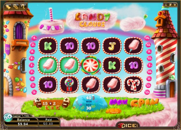 Candy Clouds Slot Game Reels