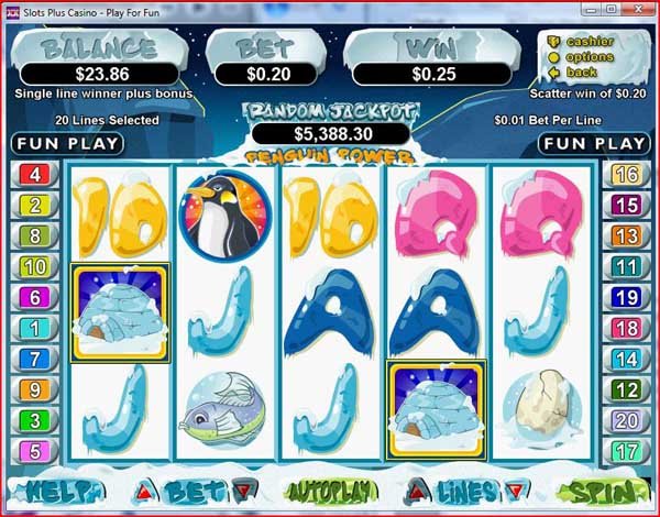 Screenshot of Penguin Power Slots by RealTime Gaming