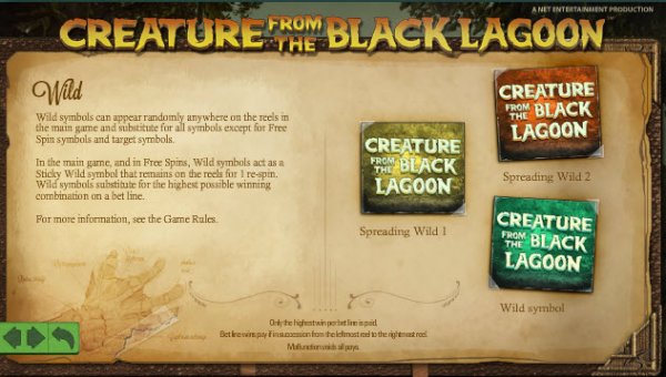 Creature From The Black Lagoon Slot Wild Re-Spin Feature