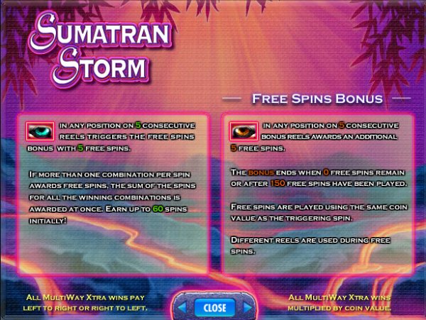 Sumatran Storm Slot Features