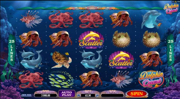 Dolphin Quest Slot Game Reels