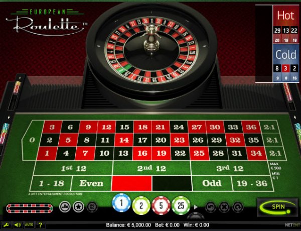 roulette european online