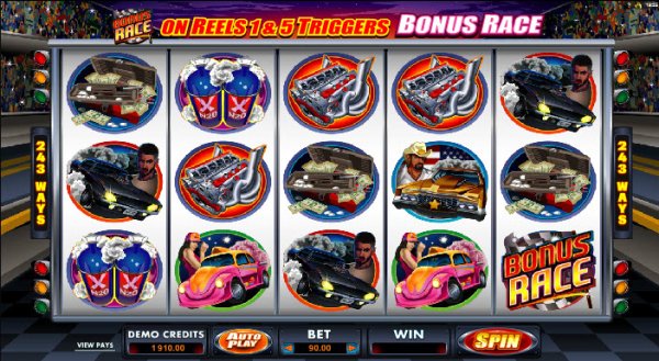 Racing For Pinks Slot Game Reels