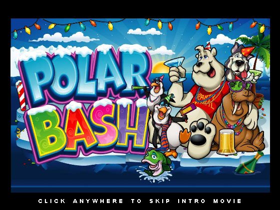 Screenshot of Polar Bash video slot intro