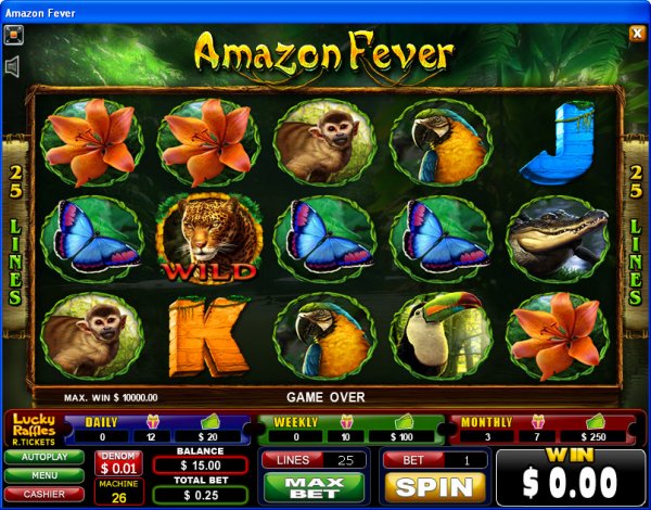 Amazon Fever Slot Game Reels