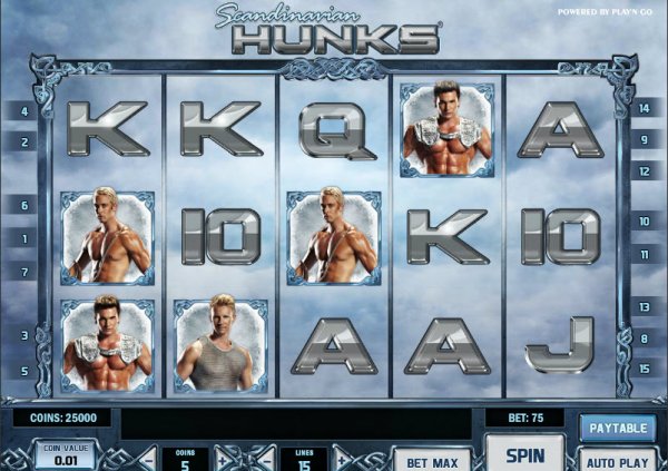 Scandinavian Hunks Slot Game Reels