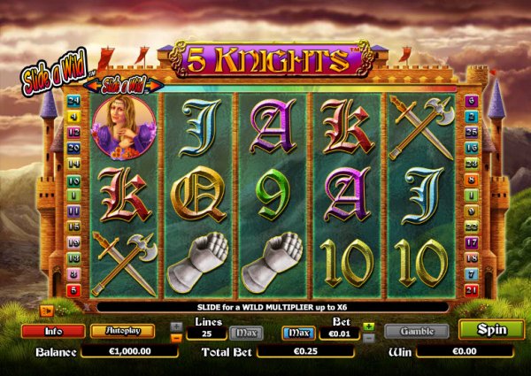 5 Knights Slot Game Reels