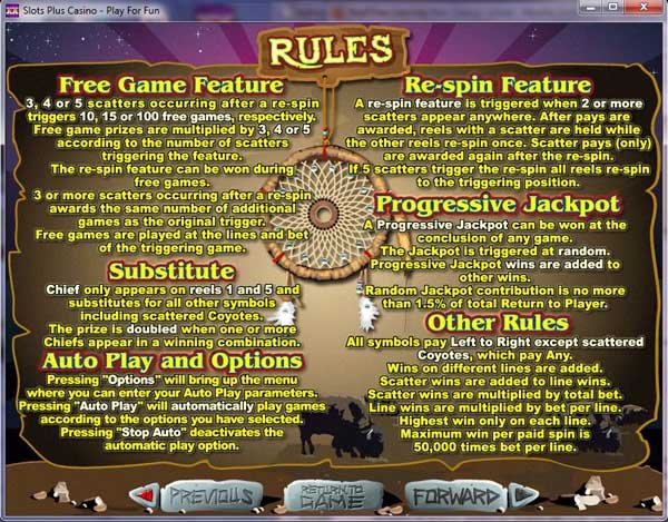 Rules of Rain Dance Slots by RealTime Gaming